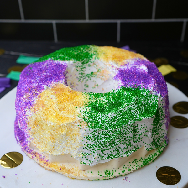 Mardi Gras Ice Cream "King Cake"