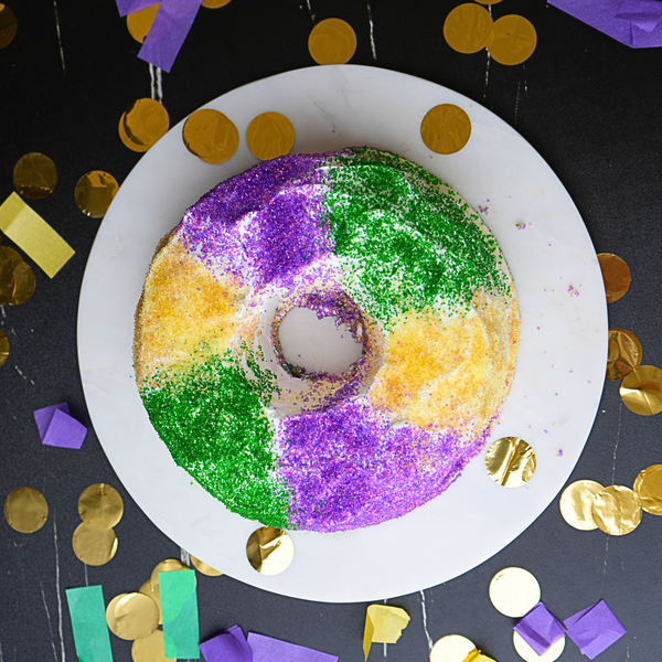Mardi Gras Ice Cream "King Cake"