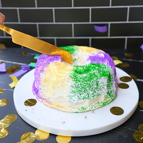 Mardi Gras Ice Cream "King Cake"