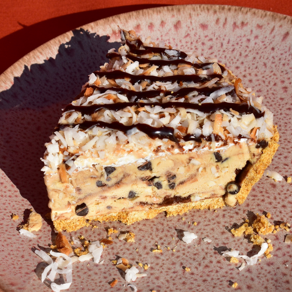 Caramel Coconut Chip Pie (Vegan, GF Available)