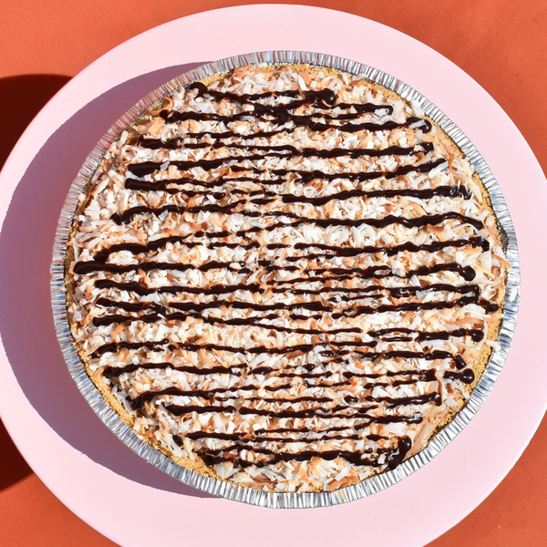 Caramel Coconut Chip Pie (Vegan, GF Available)